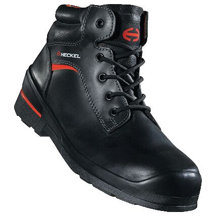 Heckel Macsole, Unisex Safety Boots Size 12, Black, Leather, Waterproof, Metal Free Toe Cap