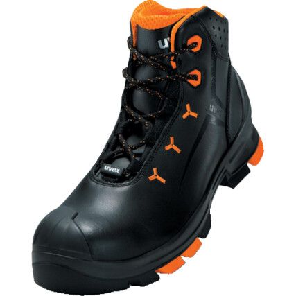 Unisex Safety Boots Size 10.5, Black, Leather, Xenova Toe Cap, ESD