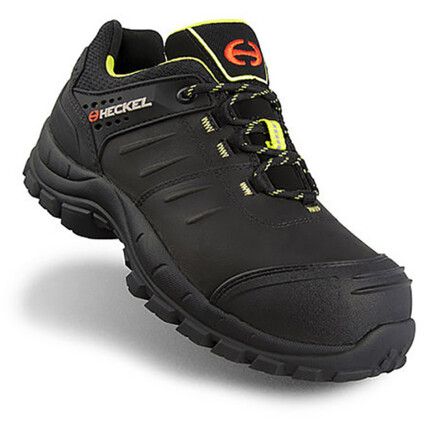 Heckel MacCrossroad Unisex Metatarsal Safety Trainers, Size 6, Black, Leather Upper, Rubber Toe Cap, S3, EN ISO 20345:2011