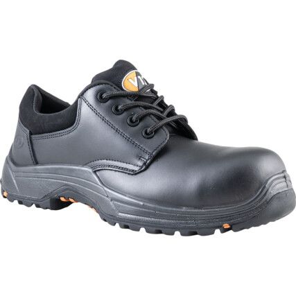 Tiger Unisex Composite Safety Shoes, Size 9, Black, Leather Upper, Composite Toe Cap, S3, EN ISO 20345:2011