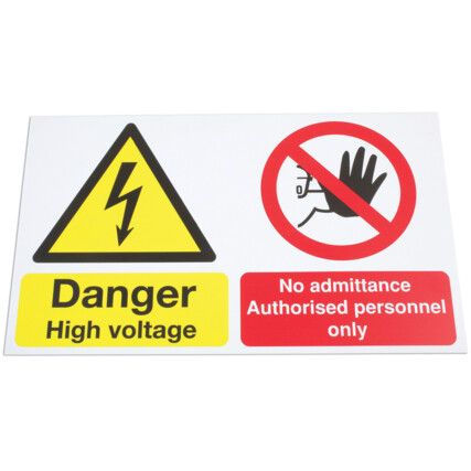 High Voltage/No Admittance Sign