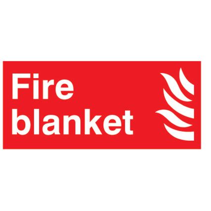 Fire Blanket Vinyl Sign 200mm x 100mm