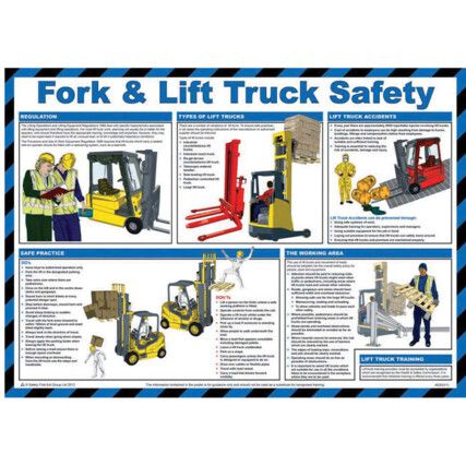 FORK LIFT TRUCK SAFETY POSTER LAMINATED (590 X 420MM)