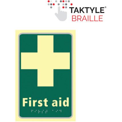 First Aid Sign Taktyleph 150 X225mm