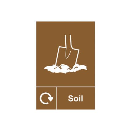 Soil Recycling Sign Rigid PVC 200mm x 300mm