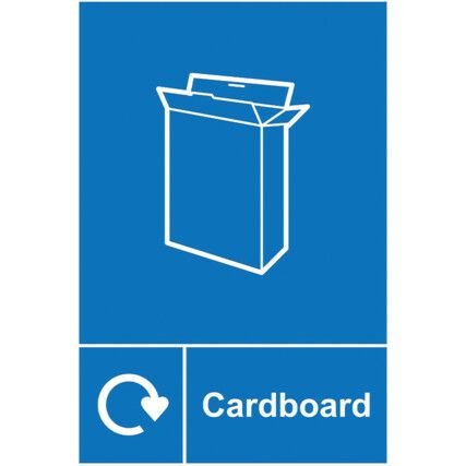 Cardboard Recycling Sign Rigid PVC 150mm x 200mm