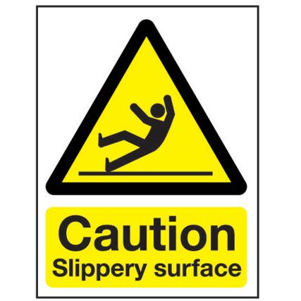 Slippery Surface Vinyl Caution Sign 148mm x 210mm