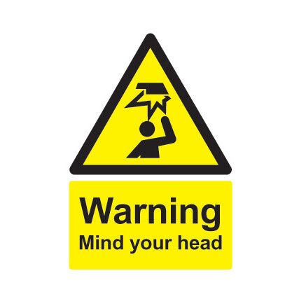 Mind your Head Rigid PVC Warning Sign 148mm x 210mm