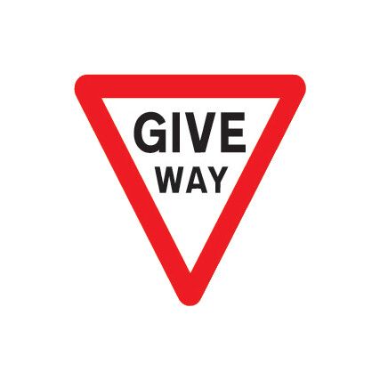 Give Way Post-fix Class 2 Reflective Aluminium Sign 680mm x 600mm