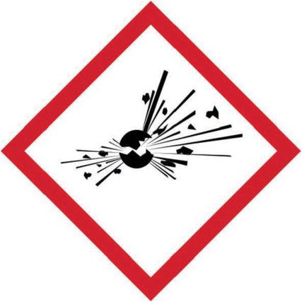 GHS EXPLOSIVE SYMBOL - SELF ADHESIVE VINYL (100 X 100mm)