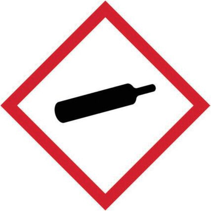 GHS COMPRESSED GAS SYMBOL -S/ADH. VINYL (50 X 50mm) (PK-10)