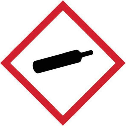 GHS COMPRESSED GAS SYMBOL - SELF ADHESIVE VINYL (100 X 100mm)