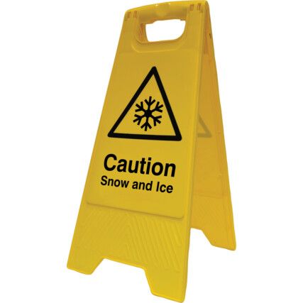 Caution Snow and Ice A-Board