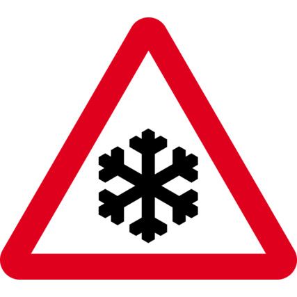 Temporary Snow and Ice Road Sign 600mm