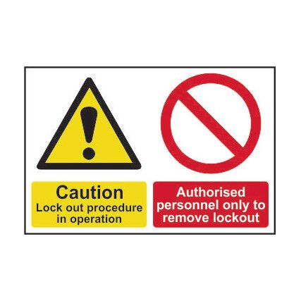 Lockout Procedure in Operation Sign 225mm x 150mm