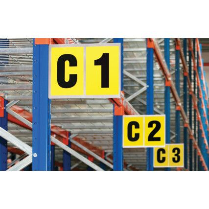 Aisle Marker, Letter Q, 2-Digits, Self-Adhesive, 260x310mm