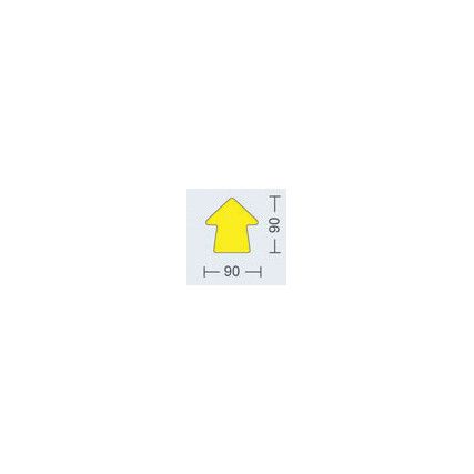 FLOOR SIGNALLING 90mm HIGH YELLOW ARROW (PK-100)