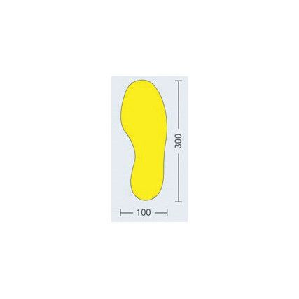 FLOOR SIGNAL MARKER FEET 300x100mm 5xR, 5xL BLUE