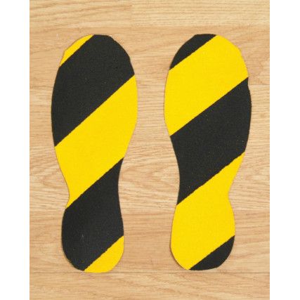 Anti-Slip Feet, Yellow/Black (Pk-10)