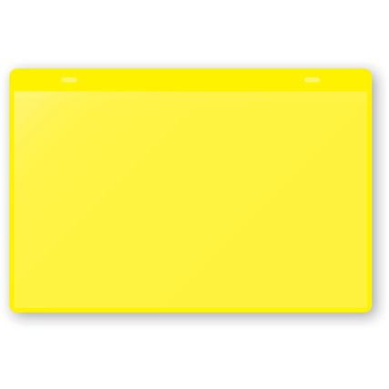 Document Wallets, Yellow, Tie-on, 215x160mm (Pk-10)