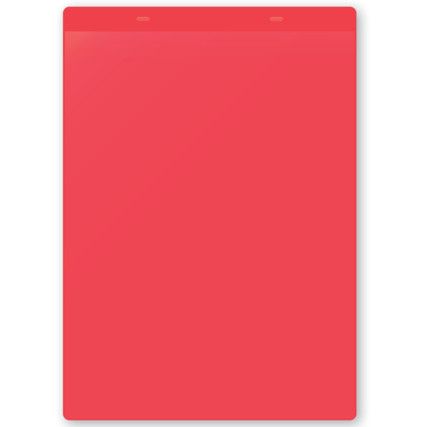 Document Wallets, Red, Tie-on, 215x310mm (Pk-10)