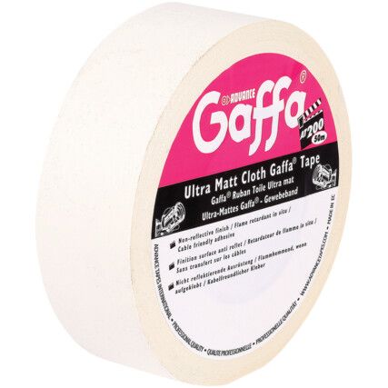 AT200 Ultra Matt White Cloth Advance Gaffa® Tape - 50mm x 50m