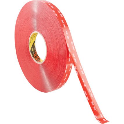 VHB™ 4910F Double Sided Tape, Acrylic Foam, Clear, 25mm x 33m