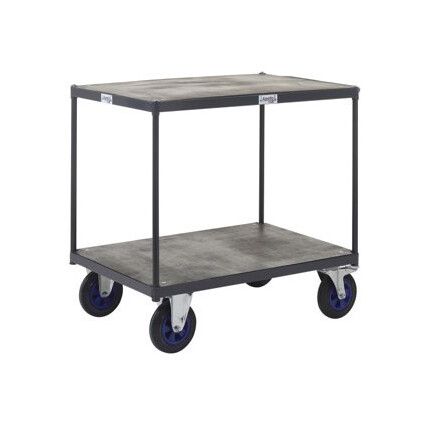 TABLE TOP SHELF TRUCKS - 2 SHELF - TIMBER - 1200 X 800