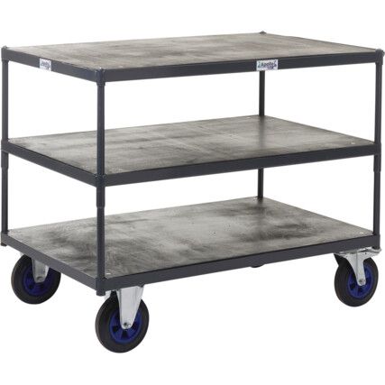 TABLE TOP SHELF TRUCKS - 3 SHELF - TIMBER - 1200 X 800