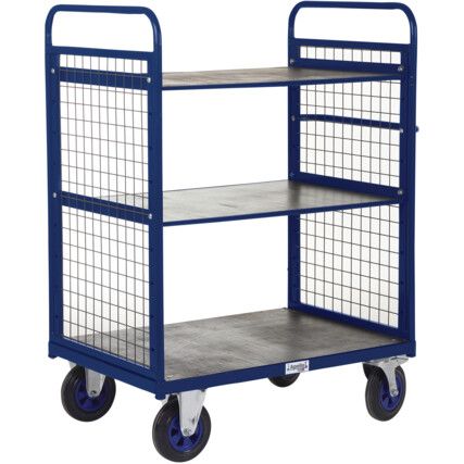 DISTRIBUTION TRUCKS 1100H 2 SHELF WITH SIDES 1000X700 BLUE