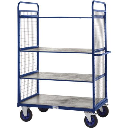 DISTRIBUTION TRUCKS 1500H 3 SHELF WITH SIDES 1200X800 BLUE