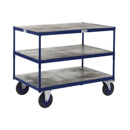 TABLE TOP SHELF TRUCKS 3 SHELF TIMBER 1000X700 BLUE