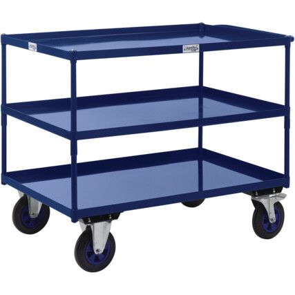 TABLE TOP SHELF TRUCKS 3 SHELF STEEL 1200X800 BLUE