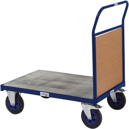 PLATFORM TRUCKS SINGLE TIMBER END 1055X700 BLUE