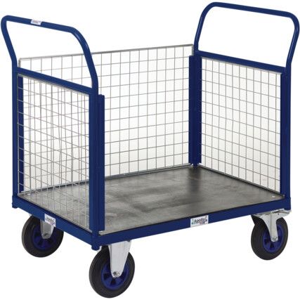 PLATFORM TRUCKS 3 MESH SIDES 1055X700 BLUE