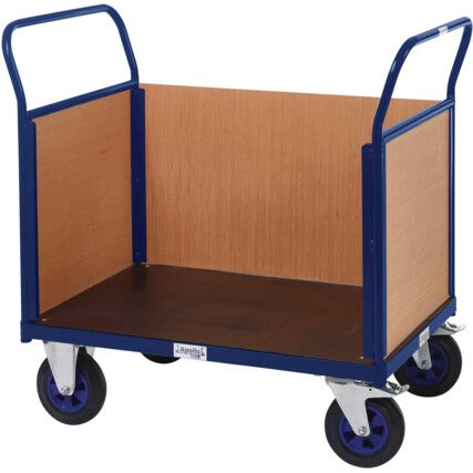 PLATFORM TRUCKS 3 TIMBER SIDES 1055X800 BLUE