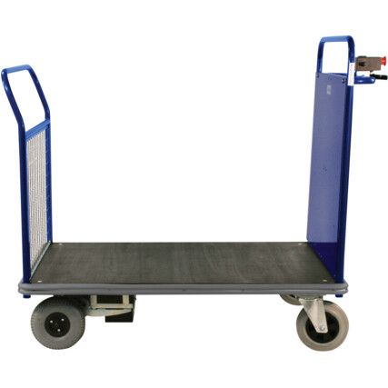 POWERED PLATFORM TRUCK MESH OPP END SMALL BLUE 1055x1000x700mm