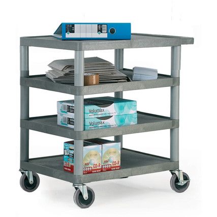 Shelf Trolley, 150kg Rated Load, Braked Swivel Castors, 915mm x 610mm