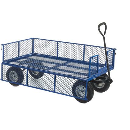 Hand Drawn Truck, 1500mm x 360mm, 500kg Rated Load, Pneumatic Wheels