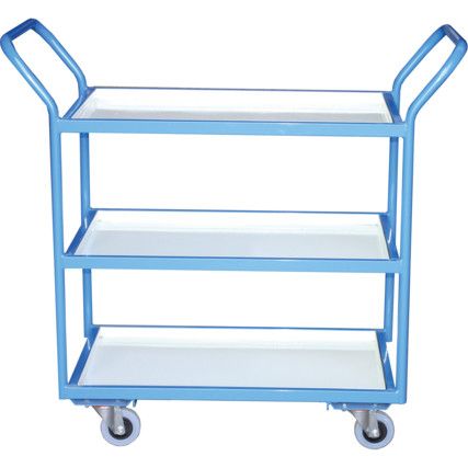 Shelf Trolley, 125kg Rated Load, Swivel Castors, 1030mm x 1110mm