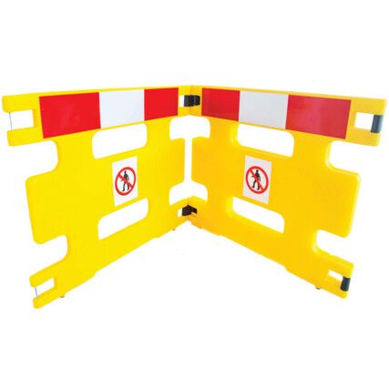 Handigard Safety Barrier, Polyethylene, Red/White