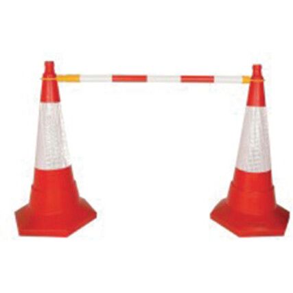 Demarcation Pole, PVC, Red/White, 1100mm