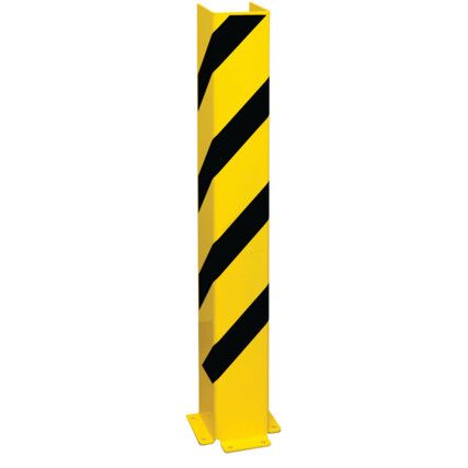 U-Profile Bracket Protector, U Profile, Steel, Yellow/Black, 160mm x 1.2m