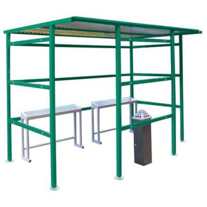 TRADITIONAL SMOKING SHELTER STEEL 2180.2450.2500 GREEN