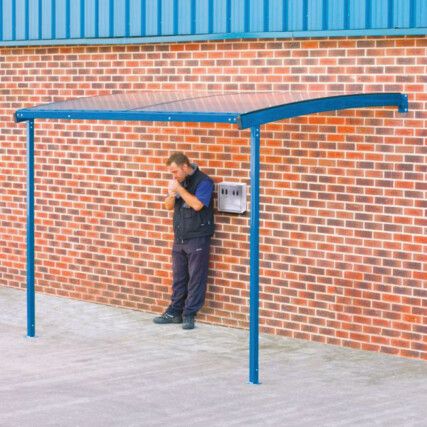 WALL MOUNTED SMOKING SHELTER LARGE 2270.3000.1900 - BLUE