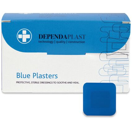 DEPENDAPLAST BLUE FOOD AREA PLASTERS 4CMx4CM (BX-100)