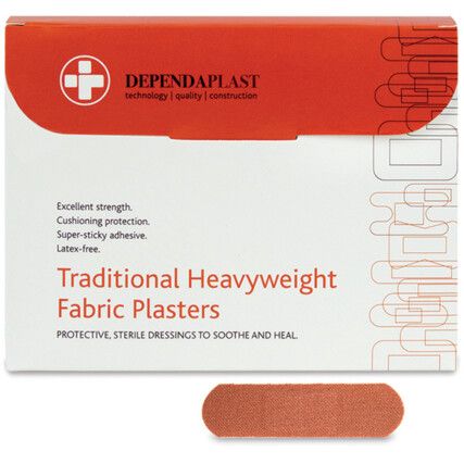 DEPENDAPLAST FABRIC PLASTERS HEAVYWEIGHT 6CMx2CM (BX-100)