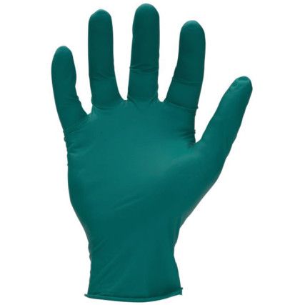 Powerform S6 Disposable Gloves, Teal, Nitrile, 5mil Thickness, Powder Free, Size M, Pack of 100