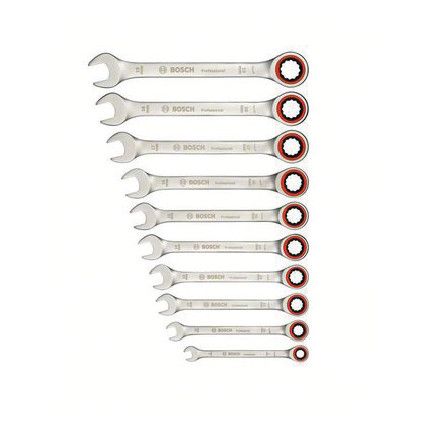 PROFESSIONAL RATCHET/SPANNER SET 10PC (CARTON)