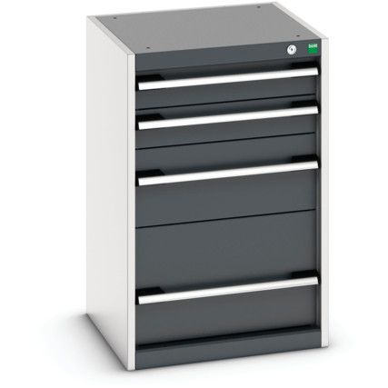 CUBIO CABINET 4 DRAWERS WxDxH:525x525x800mm DARK GREY